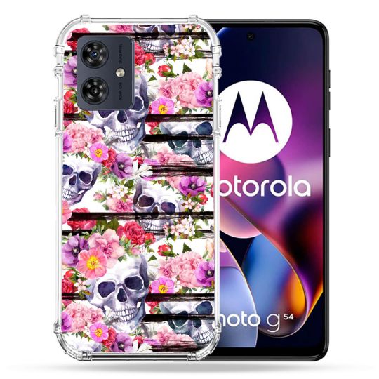 Coque Renforcée Pour Motorola G54 5G Tete de Mort Pattern