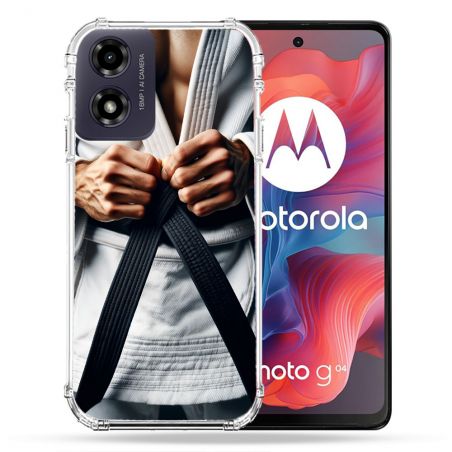 Coque Renforcée Pour Motorola G04 4G Kimono Ceinture