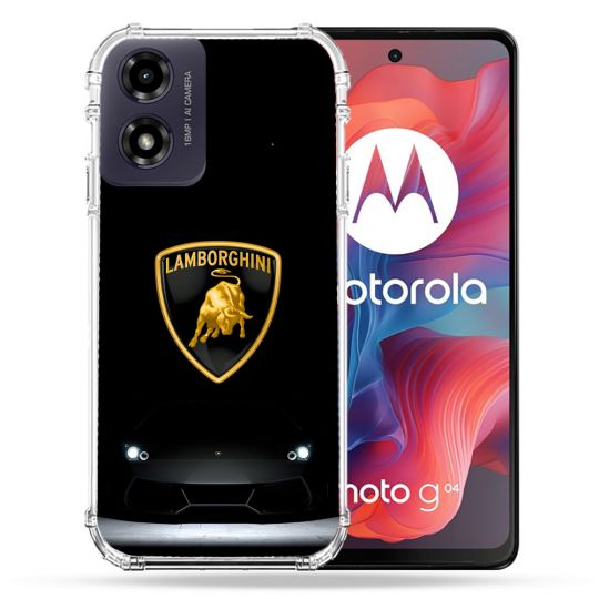 Coque Renforcée Pour Motorola G04 4G Lamborghini Noir