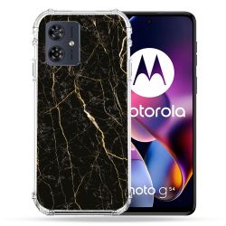 Coque Renforcée Pour Motorola G54 5G Texture Marbre Noir