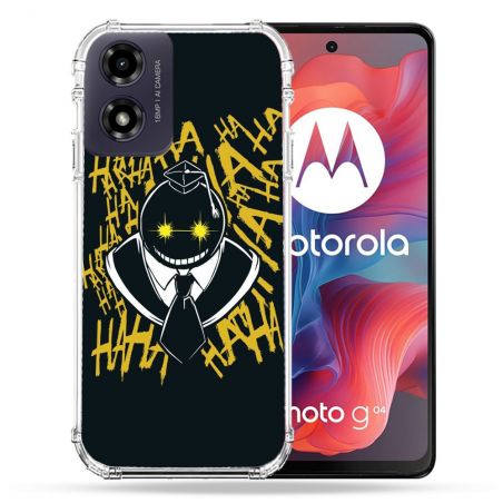 Coque Renforcée Pour Motorola G04 4G Manga Assassination Classroom Kuro Noir