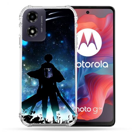 Coque Renforcée Pour Motorola G04 4G Manga Attaque Titans Levi