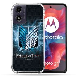 Coque Renforcée Pour Motorola G04 4G Manga Attaque Titans Noir