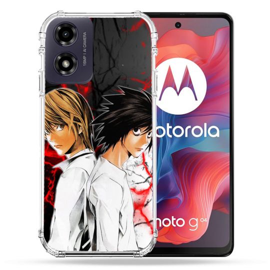 Coque Renforcée Pour Motorola G04 4G Manga Death Note Duo