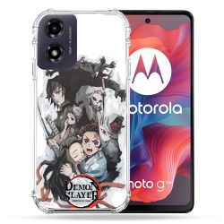 Coque Renforcée Pour Motorola G04 4G Manga Demon Slayer Blanc