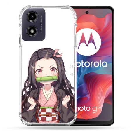Coque Renforcée Pour Motorola G04 4G Manga Demon Slayer Nezuko