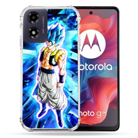 Coque Renforcée Pour Motorola G04 4G Manga Dragon Ball Gogeta Lumiere
