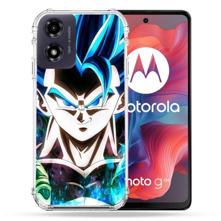 Coque Renforcée Pour Motorola G04 4G Manga Dragon Ball Gogeta Visage