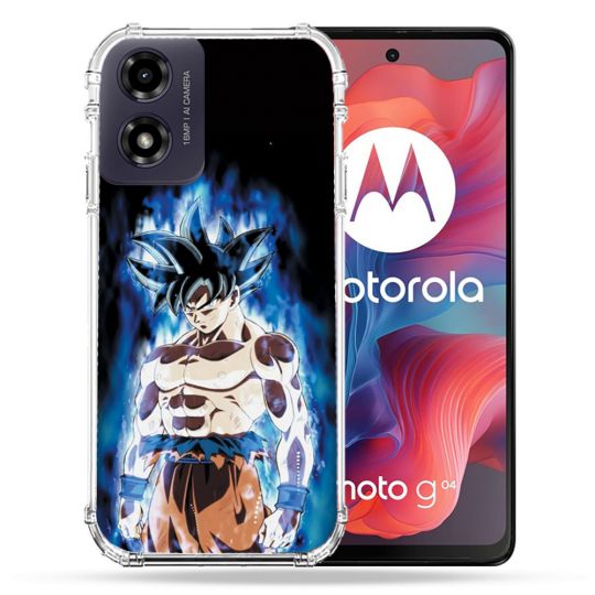 Coque Renforcée Pour Motorola G04 4G Manga Dragon Ball Sangoku Noir