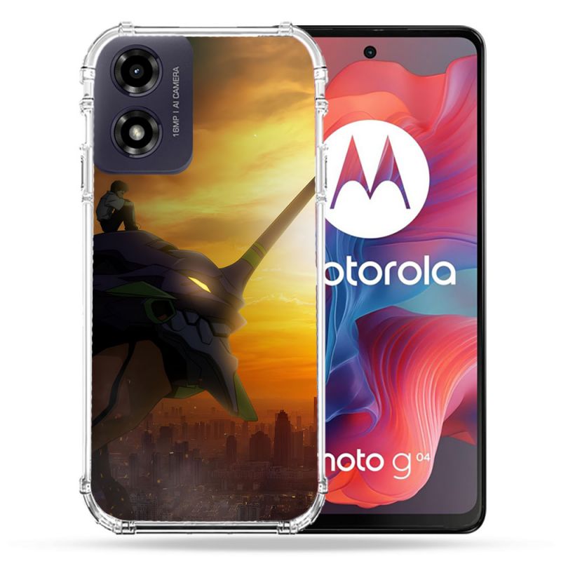Coque Renforcée Pour Motorola G04 4G Manga Evangelion