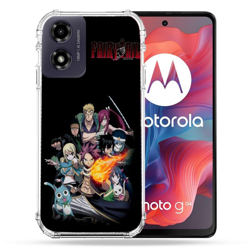 Coque Renforcée Pour Motorola G04 4G Manga Fairy Tail Logo Team