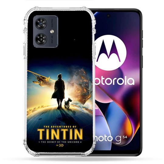 Coque Renforcée Pour Motorola G54 5G Tintin Affiche