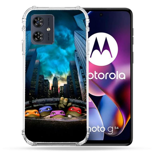 Coque Renforcée Pour Motorola G54 5G Tortue Ninja Ville