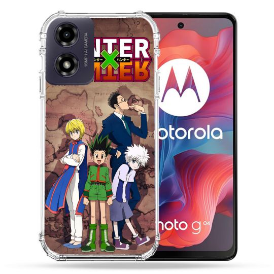 Coque Renforcée Pour Motorola G04 4G Manga Hunter X Hunter Vintage