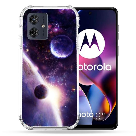 Coque Renforcée Pour Motorola G54 5G Univers Planete Stellaire