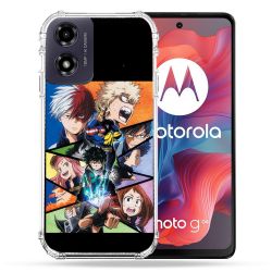 Coque Renforcée Pour Motorola G04 4G Manga My Hero Academia Noir