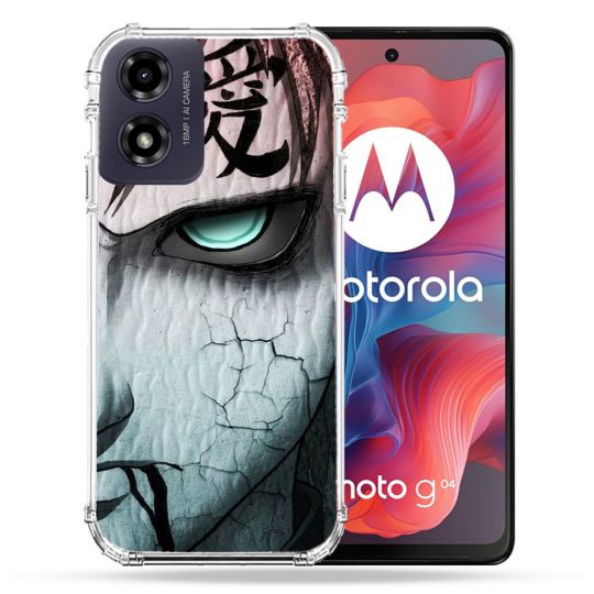 Coque Renforcée Pour Motorola G04 4G Manga Naruto Gaara