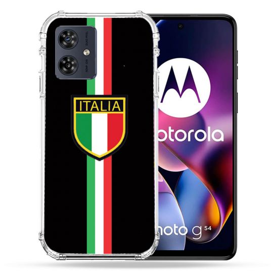 Coque Renforcée Pour Motorola G54 5G Voyage Italie 3 Noir