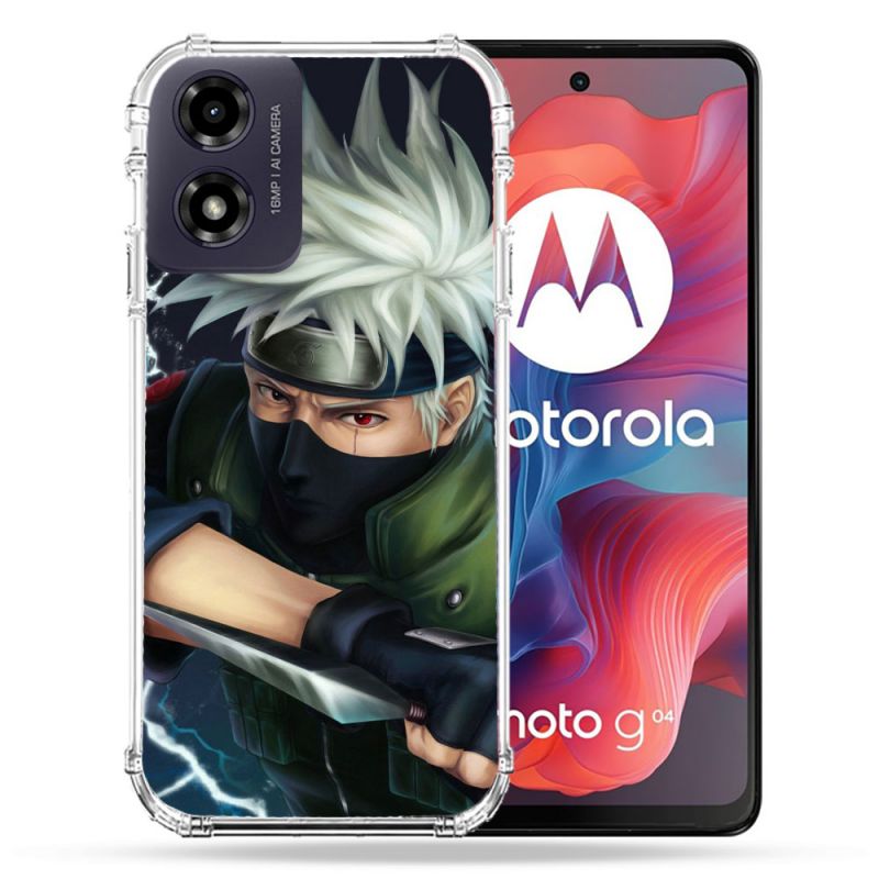 Coque Renforcée Pour Motorola G04 4G Manga Naruto Kakashi