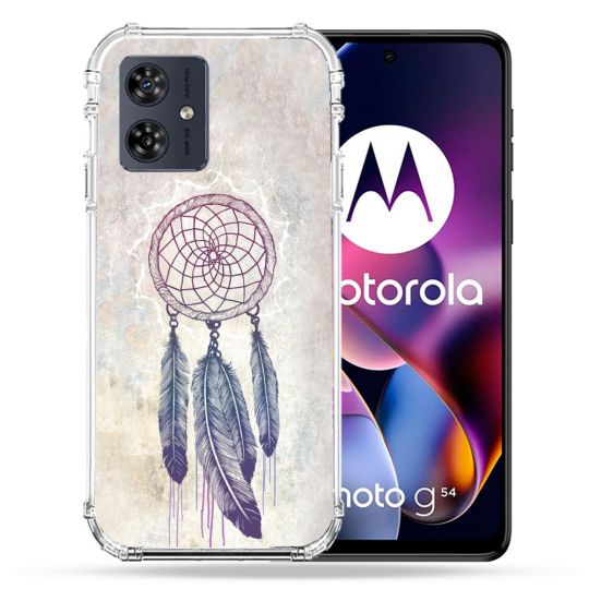 Coque Renforcée Pour Motorola G54 5G Zen Attrape Reve Blanc