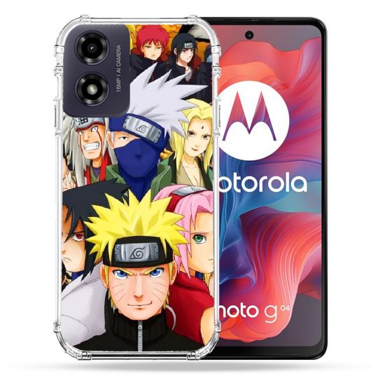 Coque Renforcée Pour Motorola G04 4G Manga Naruto Team