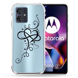 Coque Transparente Pour Motorola G54 5G Cœur infini