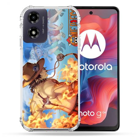 Coque Renforcée Pour Motorola G04 4G Manga One Piece Ace Color