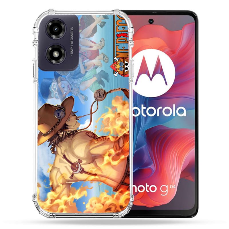 Coque Renforcée Pour Motorola G04 4G Manga One Piece Ace Color