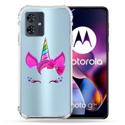 Coque Transparente Pour Motorola G54 5G Licorne Paillette