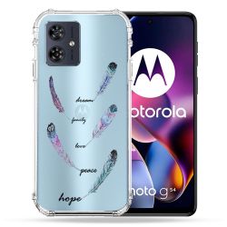 Coque Transparente Pour Motorola G54 5G Plume Couleur