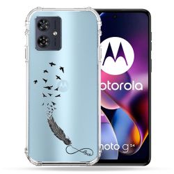 Coque Transparente Pour Motorola G54 5G Plume Infini
