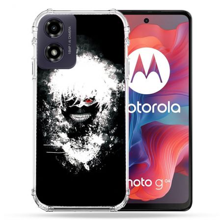 Coque Renforcée Pour Motorola G04 4G Manga Tokyo Ghoul Kaneki Tag