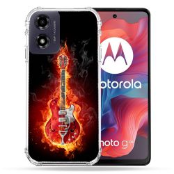 Coque Renforcée Pour Motorola G04 4G Musique Guitare Electrique