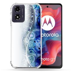 Coque Renforcée Pour Motorola G04 4G Musique Partition Vague