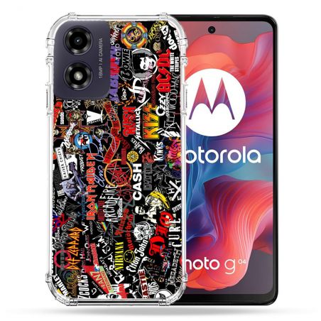 Coque Renforcée Pour Motorola G04 4G Musique Rock Groupe