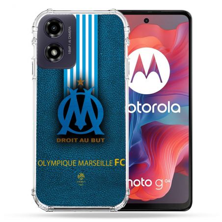 Coque Renforcée Pour Motorola G04 4G Olympique Marseille OM Bande