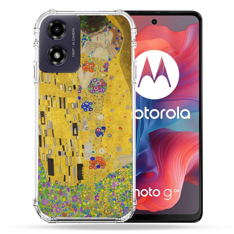 Coque Renforcée Pour Motorola G04 4G Peinture Le Baiser