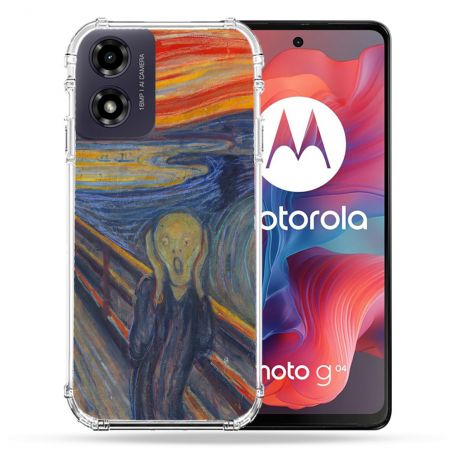 Coque Renforcée Pour Motorola G04 4G Peinture Le Cri