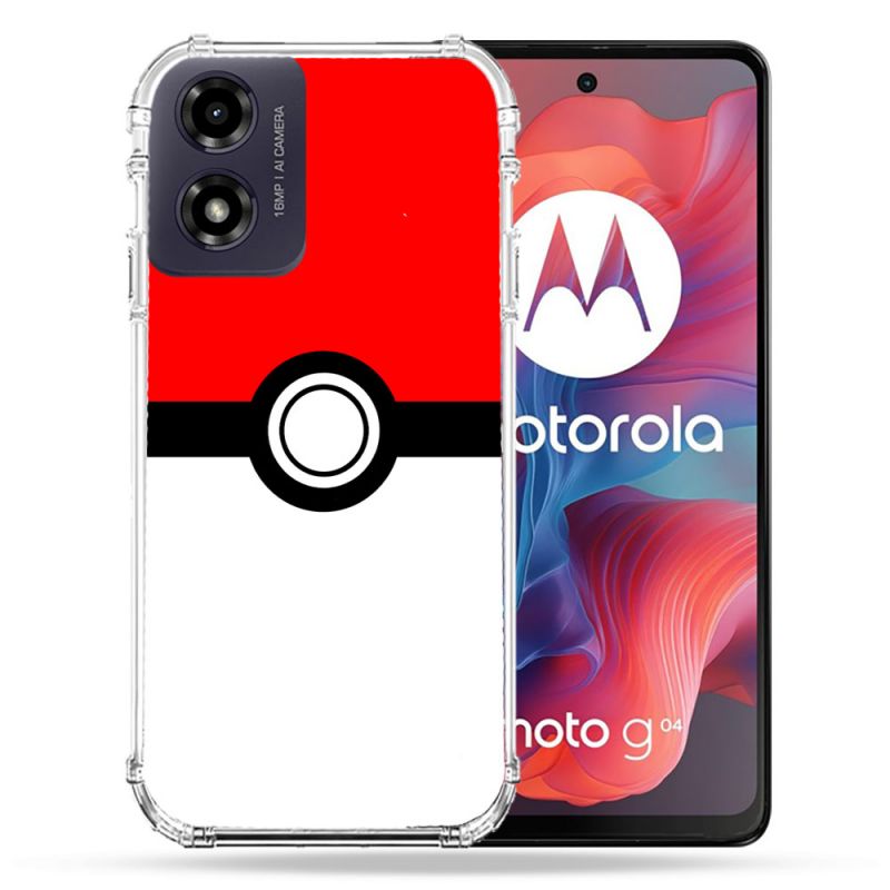 Coque Renforcée Pour Motorola G04 4G Pokemon Pokeball