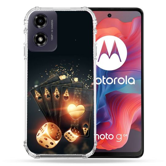 Coque Renforcée Pour Motorola G04 4G Poker Des