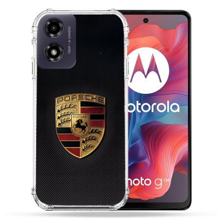 Coque Renforcée Pour Motorola G04 4G Porsche Carbone
