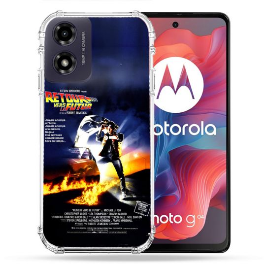 Coque Renforcée Pour Motorola G04 4G Retour Vers Le Futur Affiche