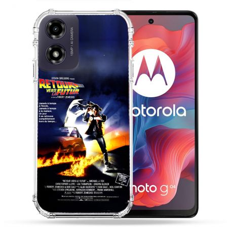 Coque Renforcée Pour Motorola G04 4G Retour Vers Le Futur Affiche