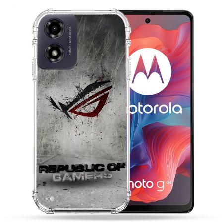Coque Renforcée Pour Motorola G04 4G ROG Gris
