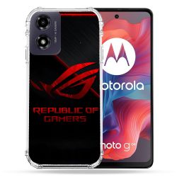 Coque Renforcée Pour Motorola G04 4G ROG Rouge