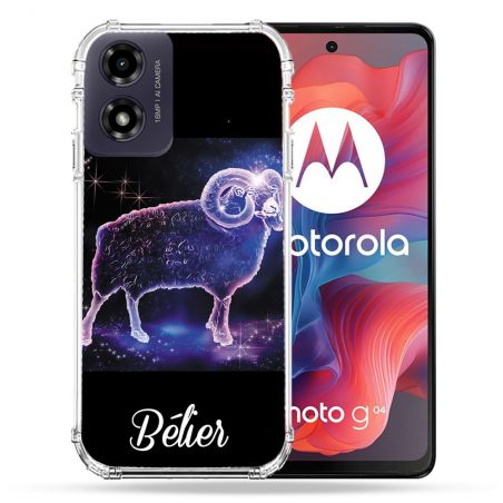 Coque Renforcée Pour Motorola G04 4G Signe Zodiaque 2 Bélier