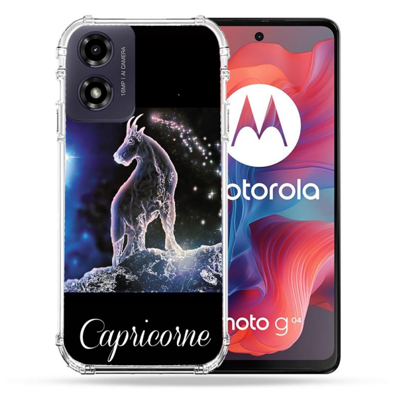 Coque Renforcée Pour Motorola G04 4G Signe Zodiaque 2 Capricorne