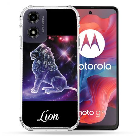 Coque Renforcée Pour Motorola G04 4G Signe Zodiaque 2 Lion