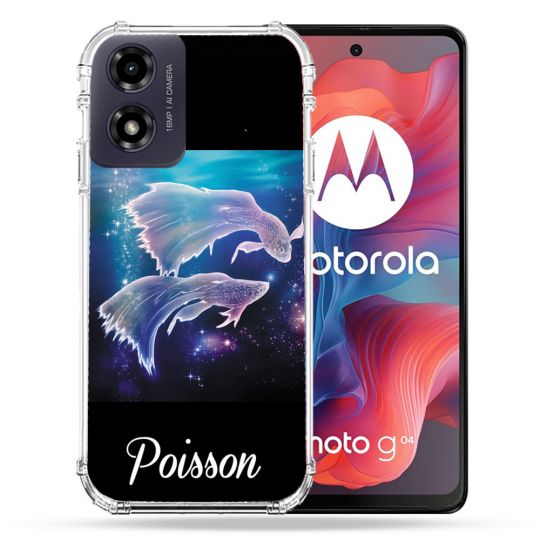 Coque Renforcée Pour Motorola G04 4G Signe Zodiaque 2 Poisson