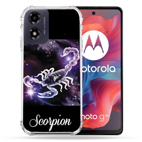 Coque Renforcée Pour Motorola G04 4G Signe Zodiaque 2 Scorpion